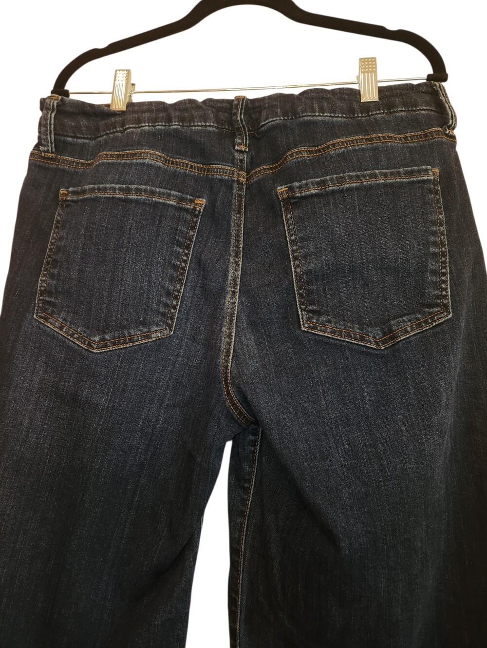KUT From the Kloth Meg Fab AB Wide Leg High Rise Jeans Size 12 Raw Fray Hem Dark - Picture 6 of 11
